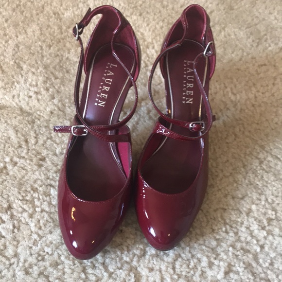 Burgundy Patent-Leather Pumps - Picture 2 of 6